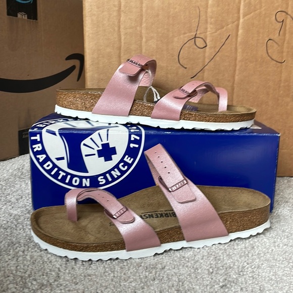 birkenstock icy metallic rose